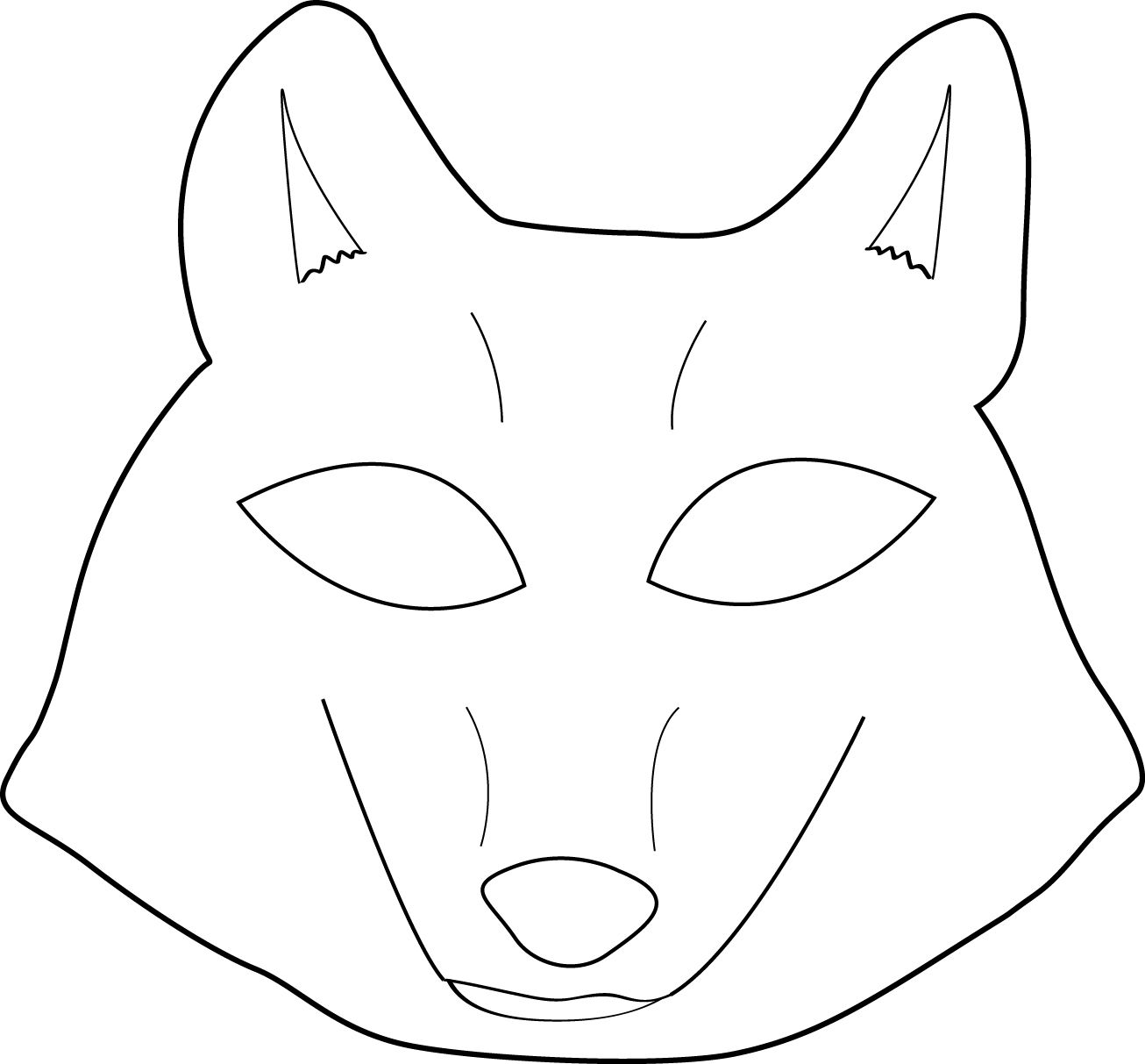 free printable wolf mask template