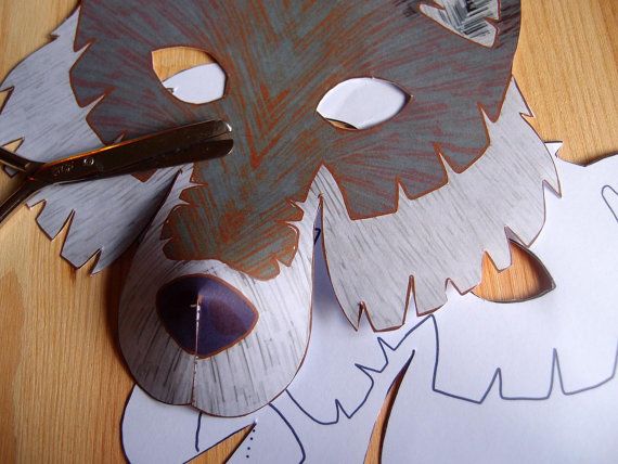 free printable wolf mask template